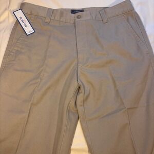 Dockers Mens City Chino D1 Slim Fit Khaki Pants Tan 33x32 Flat Front New NWT